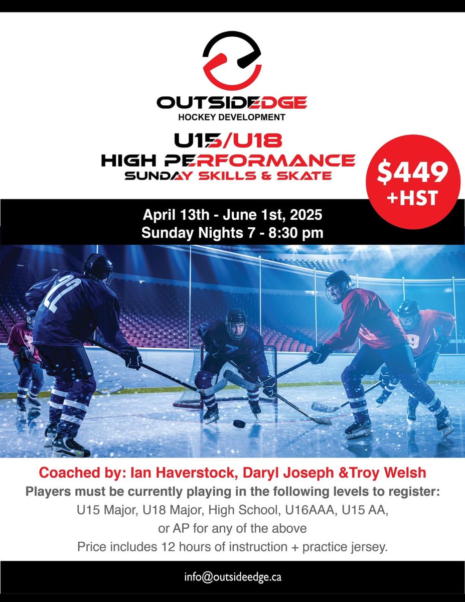 REGISTER TODAY! 
Email: info@outsideedge.ca