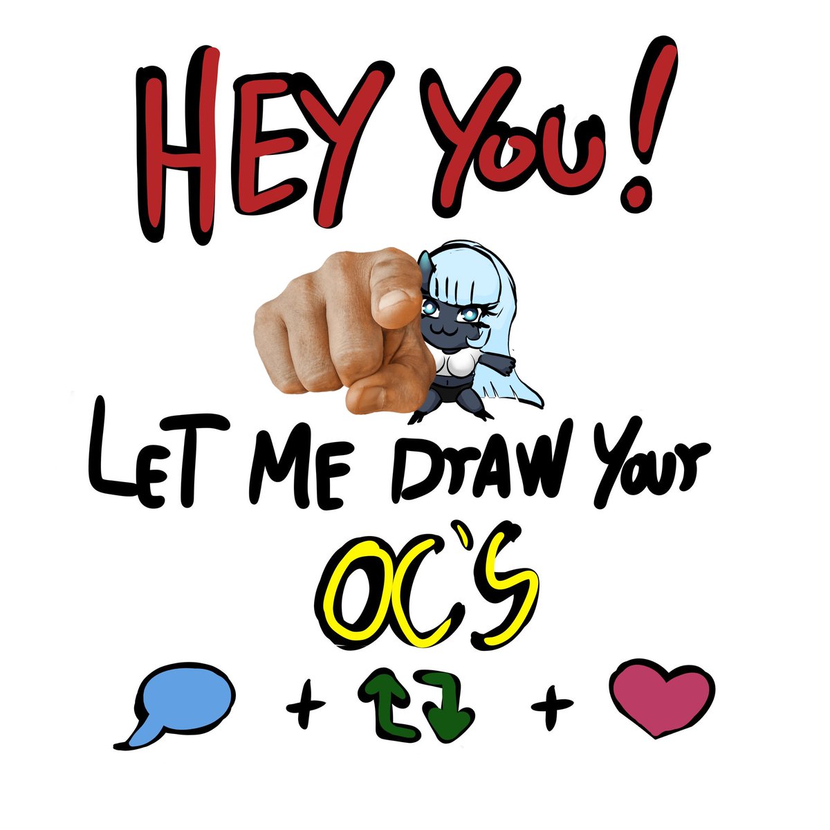 2K followers!!!🥂🍾🎆
 To celebrate I also want to do another "LET ME DRAW YOUR O'CS", i will pick some
Send your character, 🔁 and ❤️ 

Thank you a lot for the support💙
