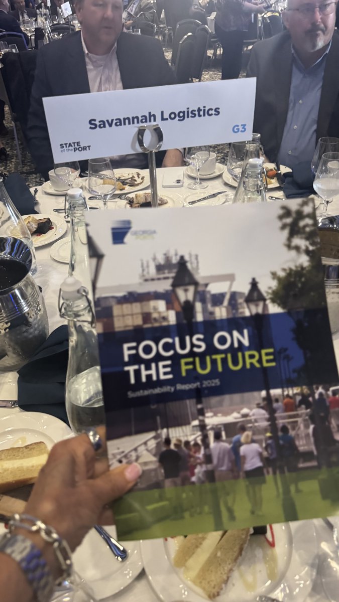 Had a great time at the Georgia Ports Authority’s 2025 State of the Ports. The GPA’s commitment to excellence and global commerce continues to drive growth, with Savannah named the fastest-growing port on the East Coast in 2024! #StateOfThePort #GeorgiaPorts #LogisticsLeadership