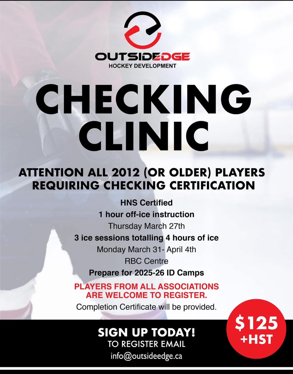 Register today!
Info@outsideedge.ca