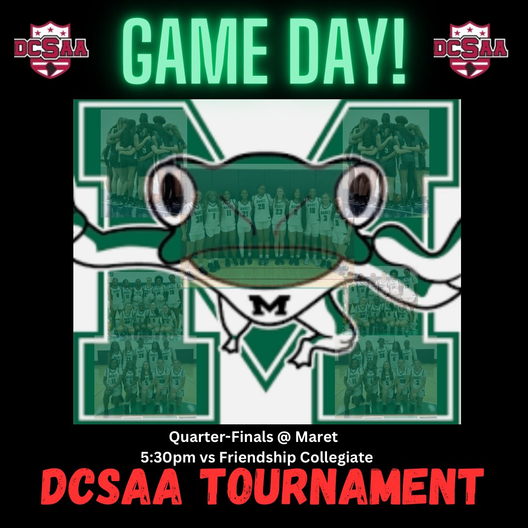 DCSAA Quarter-Finals tonight!! 🐸🏀 Come out and support !