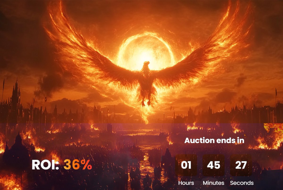 36% ROI for $PHX auction👉app.phoenix.win