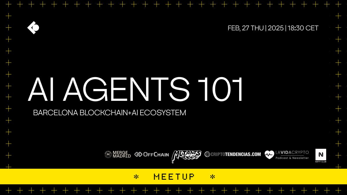 Barcelona, this Thursday, February 27th – join <a href="/CryptoDays_xyz/">CryptoDays</a>  for the AI &amp; Blockchain Tour Kickoff!

Explore real-world applications, hear from top speakers, and network with the Barcelona tech community. Don’t miss it!

🔗 RSVP here: lu.ma/j8uuvxze