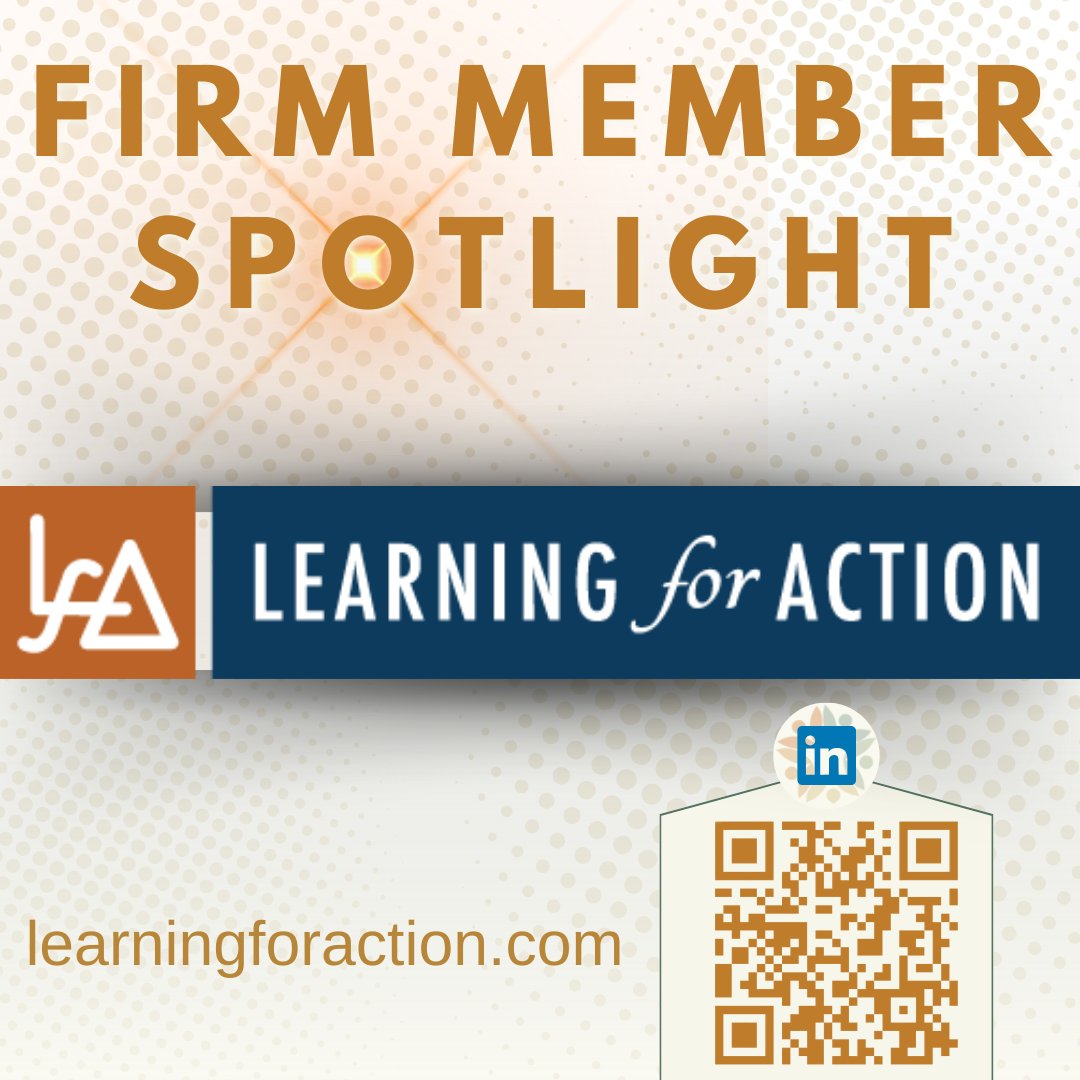 We’re shining a spotlight on NNCG firm member, Learning For Action! 💡

Learning for Action (LFA) builds capacity for learning through strategy, evaluation, and research. 

🔗 learningforaction.com

#NNCG #NNCGisWE #consultants #Leadership #Grantmaking