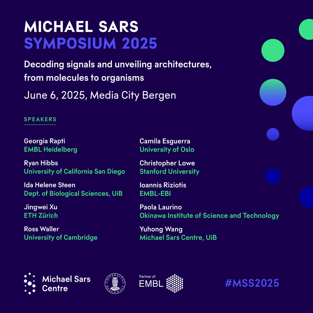 Michael Sars Centre (@msarscentre) on Twitter photo We have added a new speaker to our Michael Sars Symposium #MSS2025 lineup - Group Leader Camila Esguerra from @NCMMnews <a href="/UniOslo_MED/">UiO - Det medisinske fakultet</a> 🙌 Register today to attend Camila's talk and many more on June 6 in Bergen, Norway! 🔗⤵️ We have added a new speaker to our Michael Sars Symposium #MSS2025 lineup - Group Leader Camila Esguerra from @NCMMnews <a href="/UniOslo_MED/">UiO - Det medisinske fakultet</a> 🙌 Register today to attend Camila's talk and many more on June 6 in Bergen, Norway! 🔗⤵️