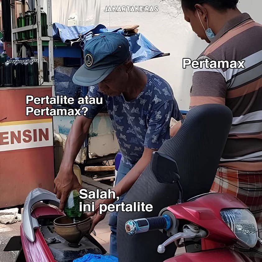 Pertamax adalah pertalite yang ga ngantri der