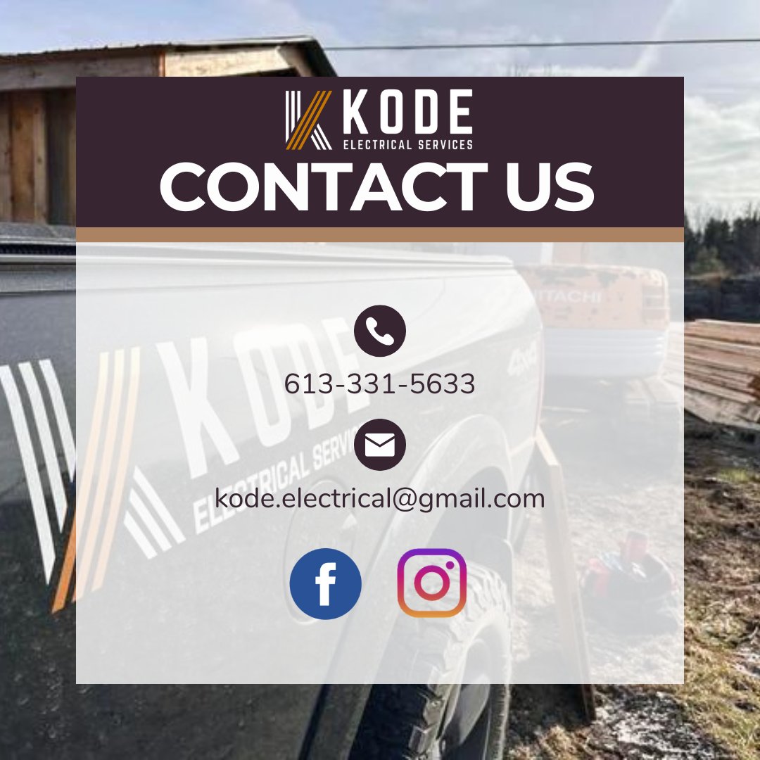 KodeElectricYGK's tweet image. 🔧 Need Electrical Help? Contact Kode Electrical Services Today! ⚡Whether it&apos;s a quick fix, a full installation, or expert advice, we&apos;ve got you covered.
📞  6135315633
📧 kode.electrical@gmail.com
🌐 kodeelectricalservices.ca
#ygk #PoweringYourProjects
