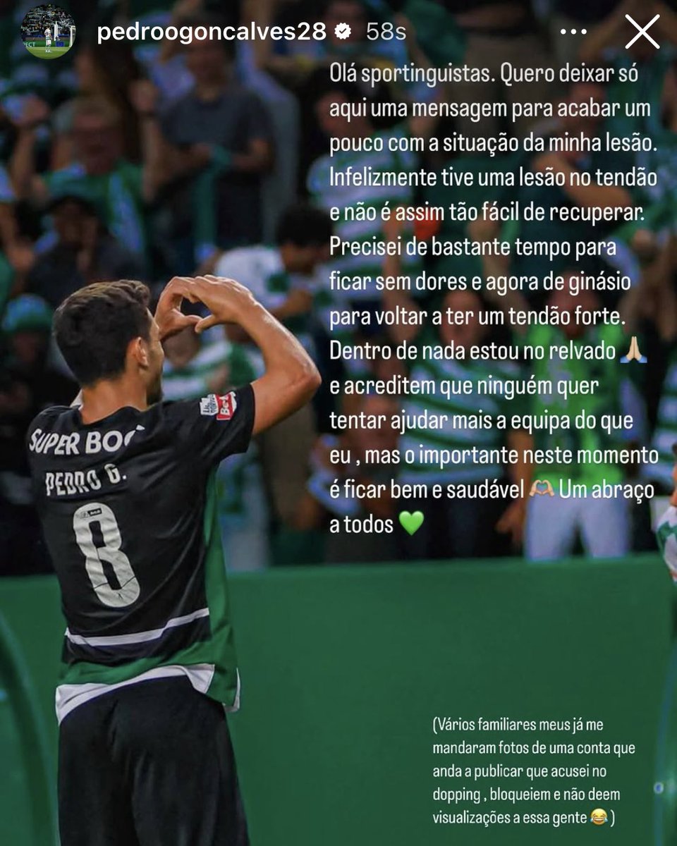 Pote esclarece a sua lesão.