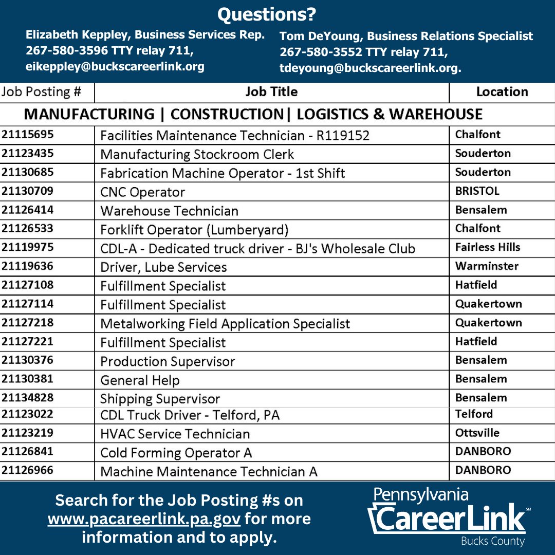 PA CareerLink® Bucks County tweet media