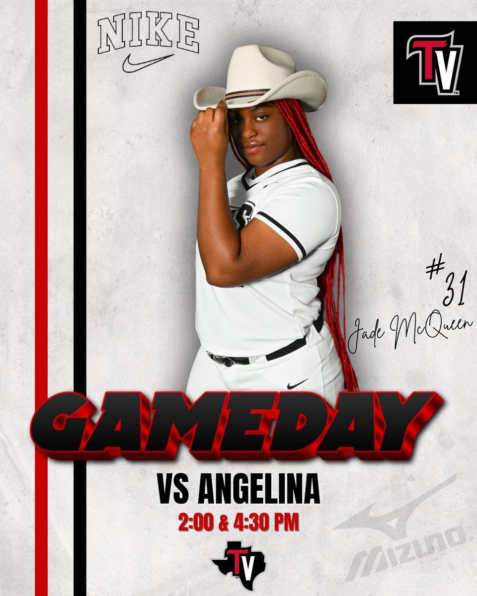 ‼️𝗚𝗔𝗠𝗘𝗗𝗔𝗬‼️

At the VALLEY! 
🆚: Angelina College
⏰: 2:00/4:30 PM
📍: Athens, Texas 
🏟️: The “RIP” at Cain Park
📺G1: tinyurl.com/mu9z4pfy
📺G2: tinyurl.com/ynf4stum

#CardinalNation | #BirdGang