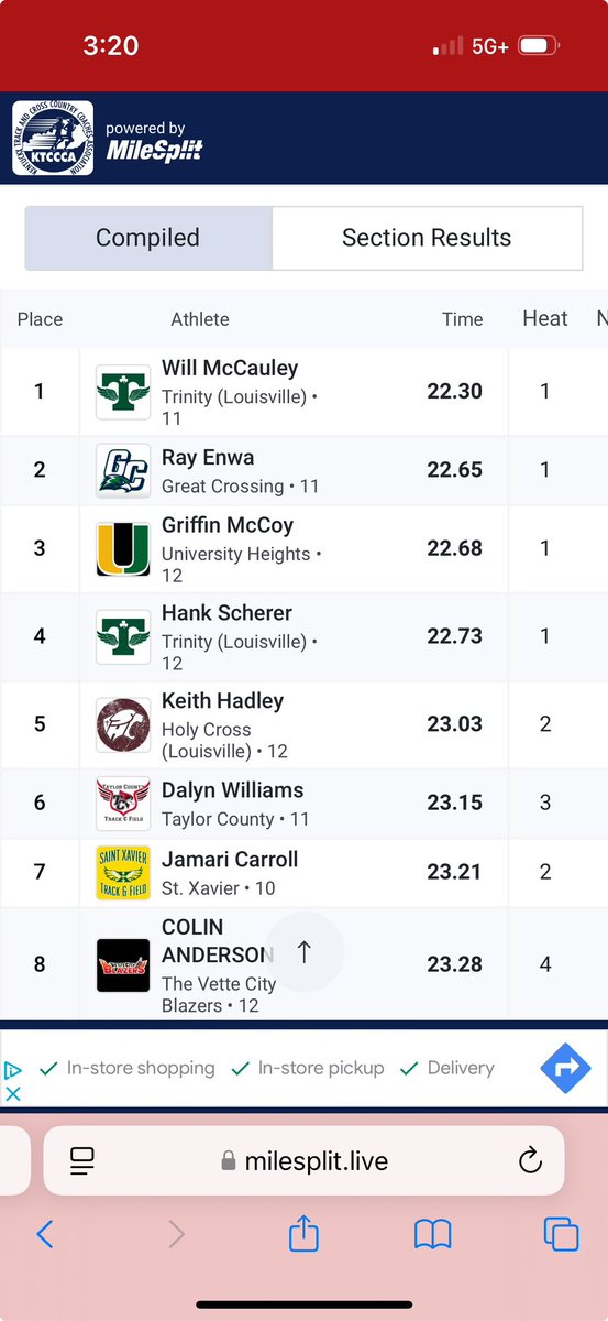 C0lin_A12's tweet image. A few of my runs these past weekends!! Had a PR in 55m at 6.72 seconds and a PR in the 200m at 23.28!!
@LWC_TFXC @SewaneeTigers @FantNacarius @FSHSathletics @LouisvilleTFXC @GUPanthers