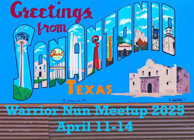 ireallyshouldnt_behere (@ireallyshouldn) on Twitter photo Are you missing everyone you met at VatiCon? Missing WN? Need an excuse to visit Texas led by a local? Come have fun with us in April! Dm me or <a href="/bea_the_badass/">the Ham || SaveWarriorNun ⚔️</a> for more information, we’d love to see you there❤️
#WarriorNun #SaveWarriorNun Are you missing everyone you met at VatiCon? Missing WN? Need an excuse to visit Texas led by a local? Come have fun with us in April! Dm me or <a href="/bea_the_badass/">the Ham || SaveWarriorNun ⚔️</a> for more information, we’d love to see you there❤️
#WarriorNun #SaveWarriorNun
