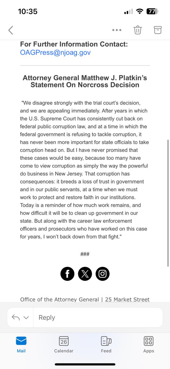 Daniel Han (@danieljhan.bksy.social) (@danieljhan_) on Twitter photo Wow: State judge dismisses charges against George Norcross in racketeering case. <a href="/mattplatkin/">Matt Platkin</a> says he will appeal. Wow: State judge dismisses charges against George Norcross in racketeering case. <a href="/mattplatkin/">Matt Platkin</a> says he will appeal.