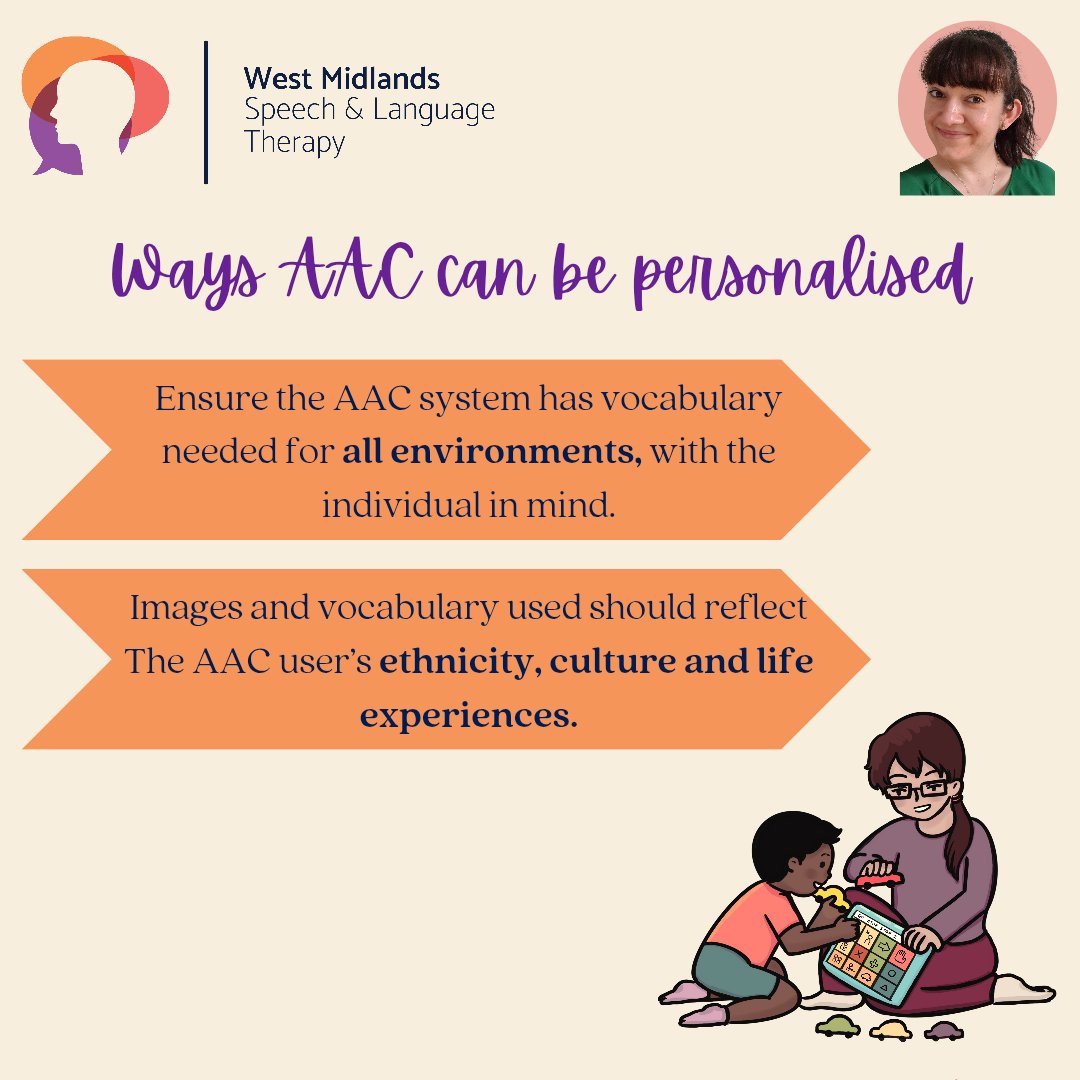 🌟 Every #AAC system is unique, just like the person using it! 

It’s crucial that AAC systems reflect the individual’s culture, language, and social identity 💬💙

Check out these tips from our AAC Clinical Lead, Amy! 

#totalcommunication #SpeechTherapy #Inclusion