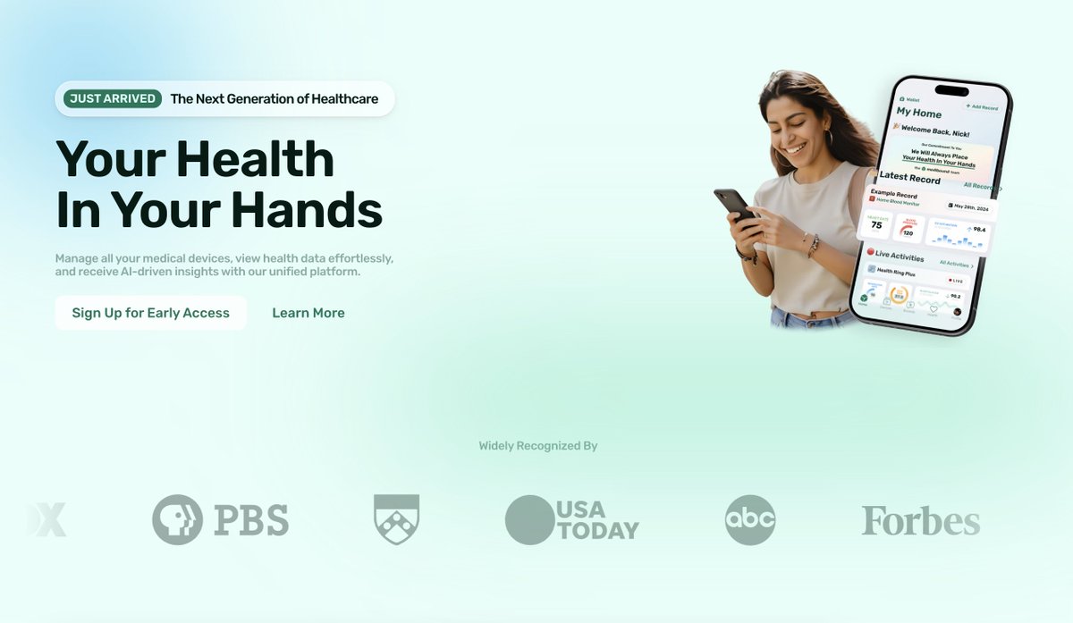 flutterflow's tweet image. 🌲 Hackathon Spotlight Project • Fhirband ⌚️
Fhirband is an AI-powered wearable designed for first responders that integrates with @medibound, a unified IoMT (Internet of Medical Things) platform for managing medical devices and receiving AI-driven diagnostics
📱 by Nick…