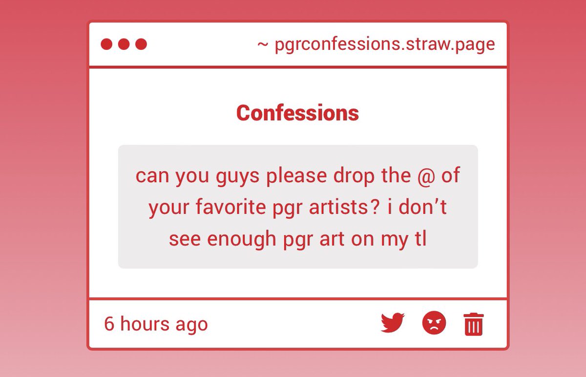 pgrconfessions's tweet photo. CALLING ALL PGR ARTISTS ‼️‼️‼️

Feel free to promote yourself under this post too!! https://t.co/Al4pNqfVKZ