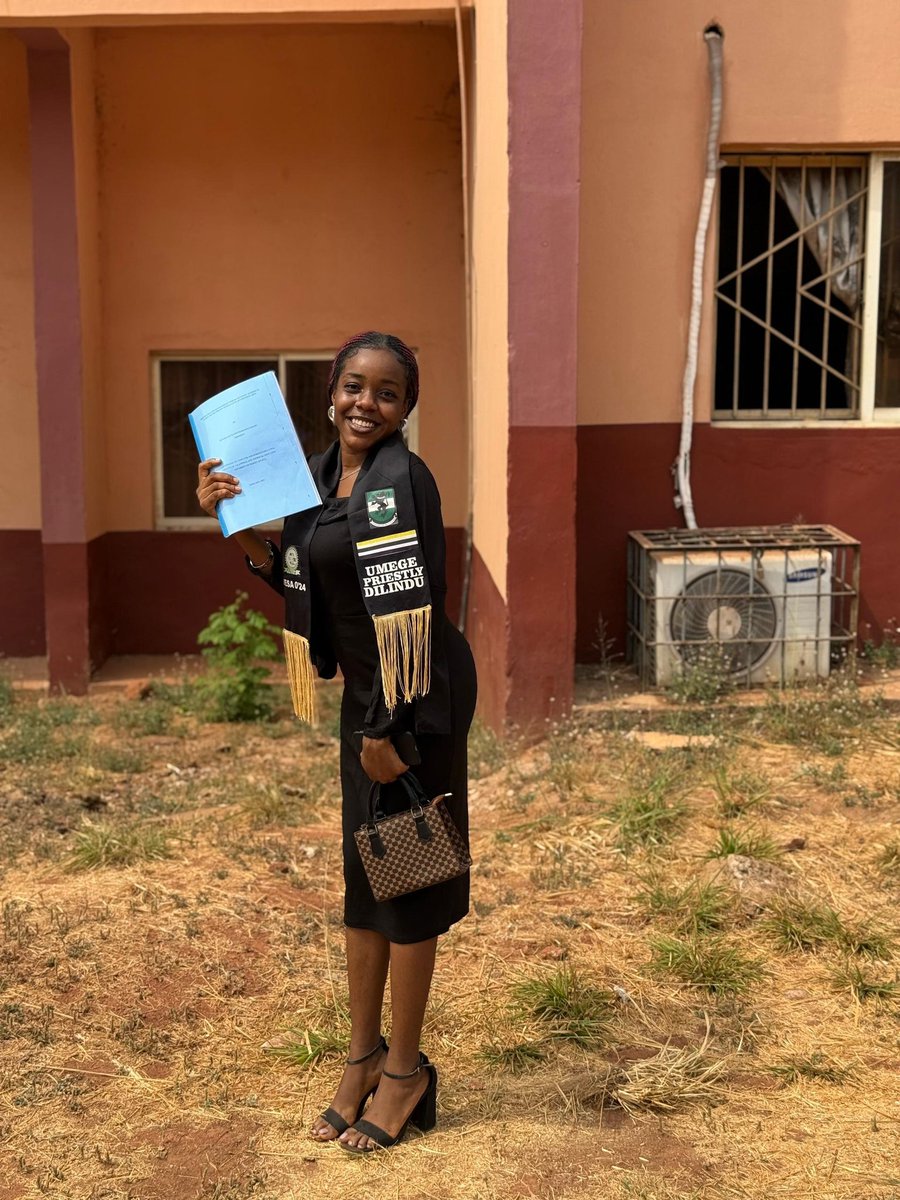 Finally done with Project defence...It wasn't easy at all but it definitely was a paid off at the end of the day ☺️
B.Tech on it's way🎉🎉
Grateful to God!

University of Nigeria, Nsukka, thanks for having me. 🤭🎉🎉