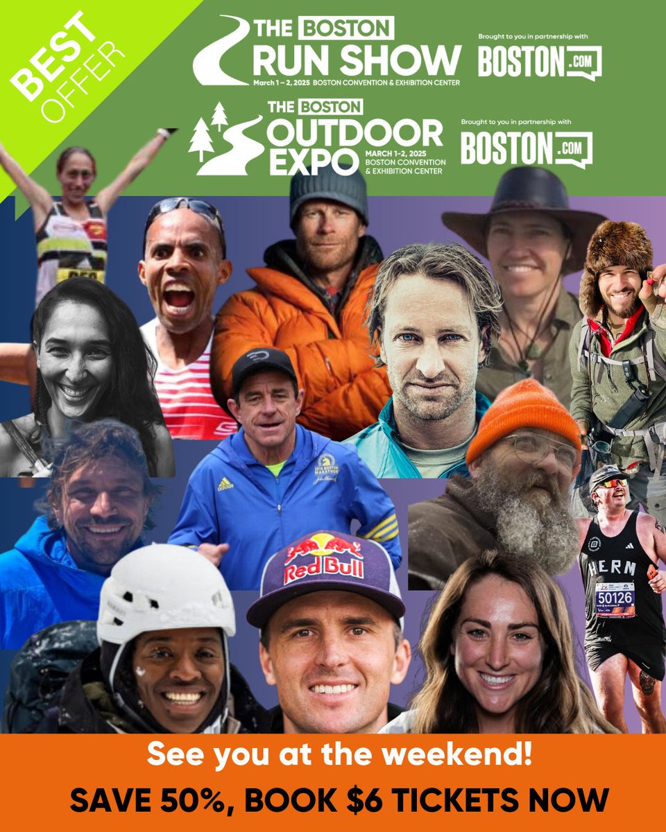 We are Excited to be back at the Boston RUN SHOW this weekend, March 1-2nd, there are still discount tickets available. Tickets and More Info Here: thebostonoutdoorexpo.seetickets.com/event/the-bost…