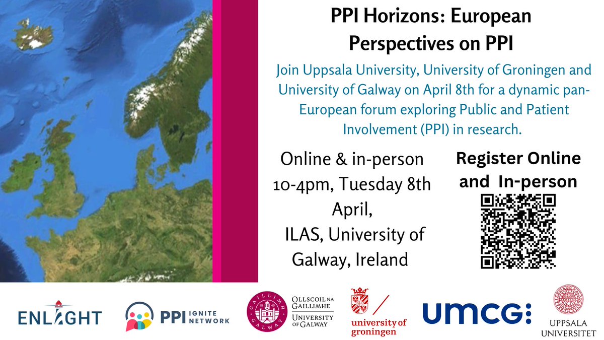 PPI Ignite Network @ University of Galway (@ppi_galway) on Twitter photo Exciting event on Public & Patient Involvement (PPI)
Join us in <a href="/uniofgalway/">Ollscoil na Gaillimhe | University of Galway</a> on April 8th for an event exploring PPI practices across Europe. 🌍
📍 University of Galway & Online
💡 Insights, case studies & cross-border dialogue
🔗 Register now: ppinetwork.ie/event-listing/… Exciting event on Public & Patient Involvement (PPI)
Join us in <a href="/uniofgalway/">Ollscoil na Gaillimhe | University of Galway</a> on April 8th for an event exploring PPI practices across Europe. 🌍
📍 University of Galway & Online
💡 Insights, case studies & cross-border dialogue
🔗 Register now: ppinetwork.ie/event-listing/…