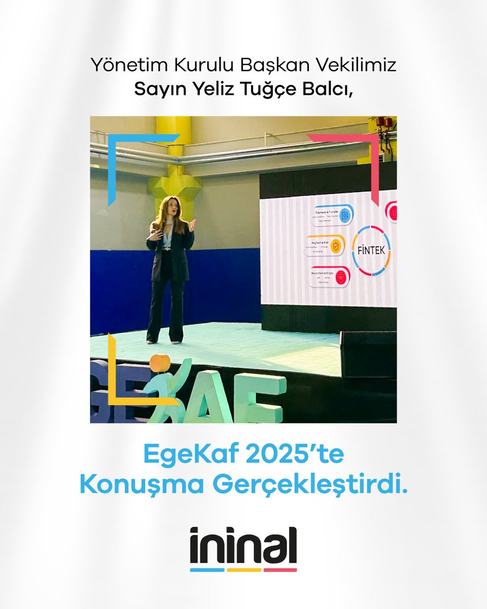 ininal's tweet image. Ege Kariyer Fuarı 2025’in ilk gününde Yönetim Kurulu Başkan Vekilimiz Sayın Yeliz Tuğçe Balcı, doğru kariyer planlamasına dair görüşlerini katılımcılarla paylaştı.

#ininal
