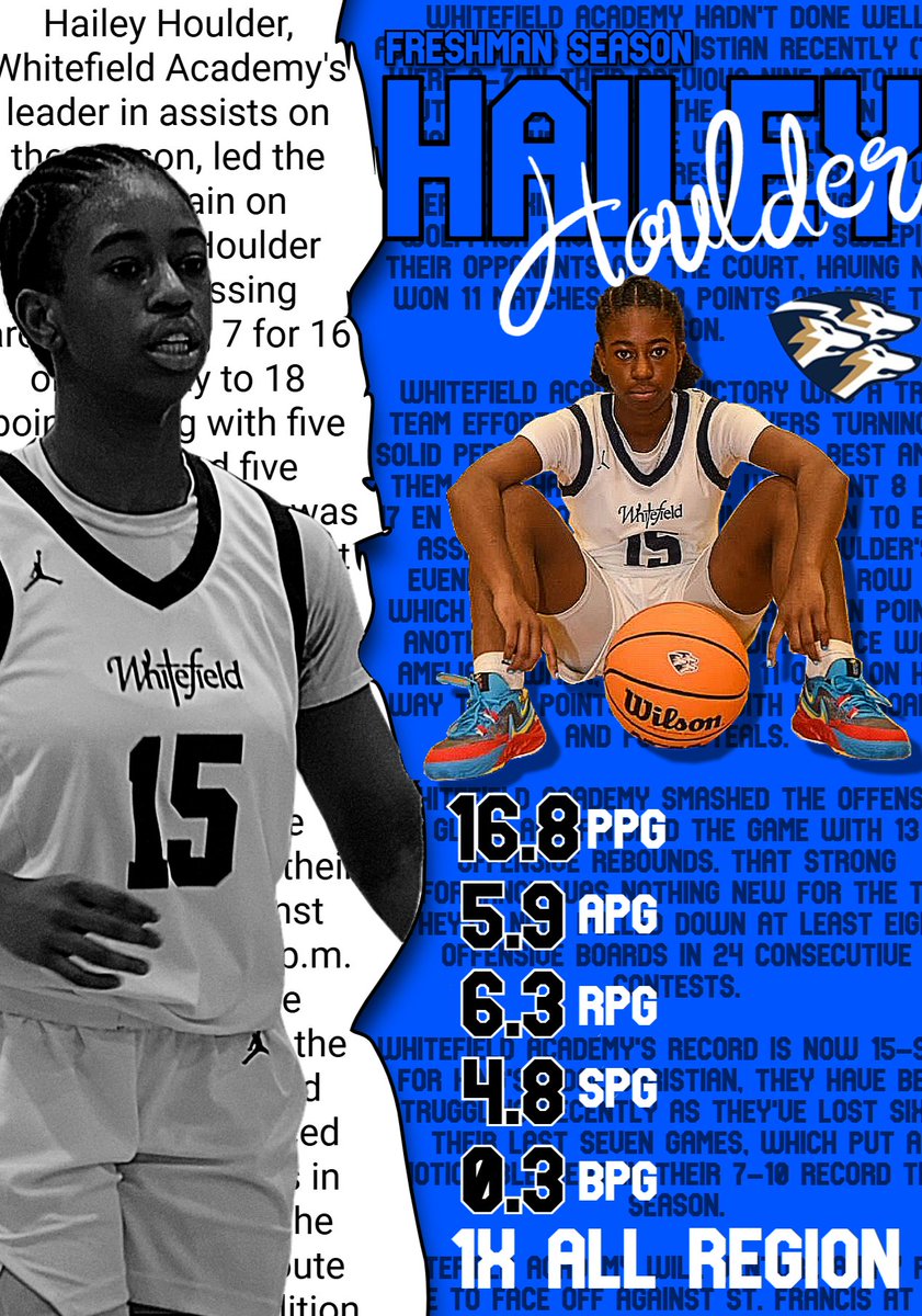 Curtis Houlder (@coach_c_houlder) on Twitter photo Great freahman season <a href="/HaileyPlays6/">Hailey Houlder</a> You accomplished a lot of your goals by leading the team in, with 5.9 ast (160) 6.3 (169) rbds, 4.8 (130) stls, and second in points with 16.8 (454). Made 1st team All-region. Helping your team get to the region & state tourney since 2014. Great freahman season <a href="/HaileyPlays6/">Hailey Houlder</a> You accomplished a lot of your goals by leading the team in, with 5.9 ast (160) 6.3 (169) rbds, 4.8 (130) stls, and second in points with 16.8 (454). Made 1st team All-region. Helping your team get to the region & state tourney since 2014.