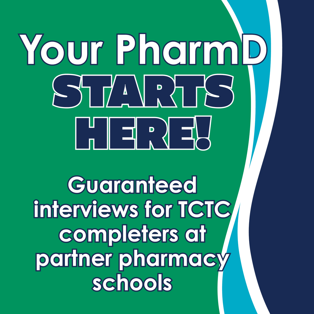 💊 Your PharmD career starts here! 💊  Guaranteed interviews for TCTC completes at partner pharmacy schools! 

Check out the program 🔗: tctc.edu/programs/caree…