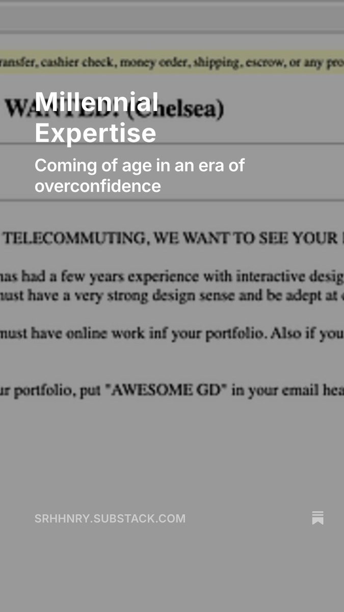 Wrote another thing on substack…a cultural analysis that is somehow about rockstar work culture in the 2010s and overconfidence in the 2020s. 

open.substack.com/pub/srhhnry/p/…