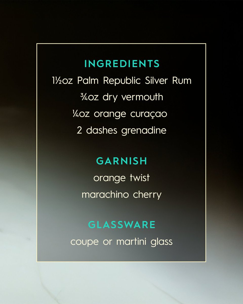 Refined, but with a distinct island flair, the El Presidente has been called, “the Caribbean’s answer to the Manhattan.” It can be made with either light or dark rum, but we recommend trying it with our Silver rum for a luxurious sipping experience.