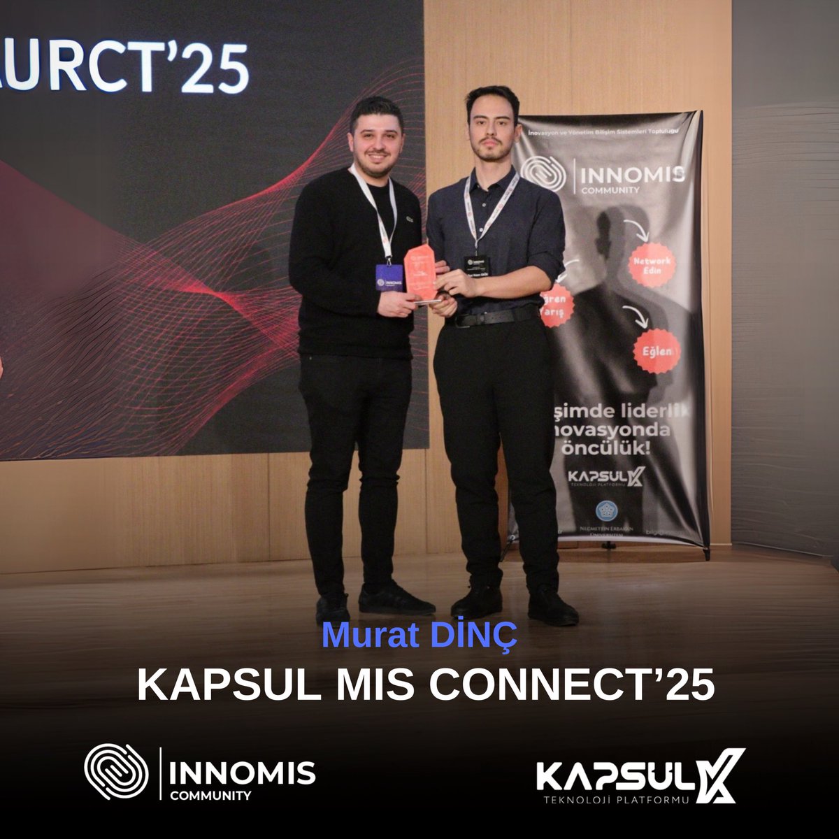 ✨ KAPSUL MIS CONNECT’25 Etkinliğimizin Konuşmacılarından: Murat Dinç 🎤INNOMIS olarak düzenlediğimiz KAPSUL MIS CONNECT’25 etkinliğinde, Murat Dinç’i ağırladık! 💡"Kod Yazmak Yeterli mi?" başlıklı konuşmasını sundu.