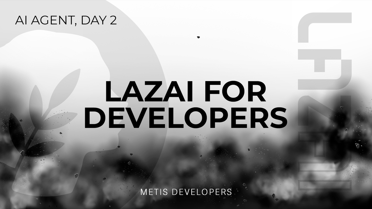 MetisDevs's tweet photo. 1/4
Today, let's dive into LazAI!

What is LazAI?
👉🏻LazAI is an open network built for a composable and decentralized AI ecosystem, addressing the challenge of data alignment between AI and humanity. Our innovative blockchain solution fosters data diversity, unlocking its full potential within an individual-centric decentralized autonomous organization (iDAO).

What makes LazAI special?
👉🏻Open & transparent ecosystem through Quorum-based BFT consensus
👉🏻High-performance infrastructure supporting verifiable computation

Privacy-first approach with individual data ownership via Data Anchoring Tokens (DAT)
Inclusive development environment for scaling the AI ecosystem