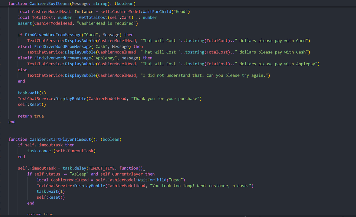 Coder_Lama's tweet photo. Hello Everyone!

I've expanded my Cashier System with more functionality! 

✅ Item Quantity Support
✅ Multiple Payment Methods
✅ Order Cancellation
✅ Player Timeout Handling

I'll be add more features in the next days.

#ROBLOX #RobloxDev #RobloxDevs #RobloxGames #RobloxUi https://t.co/sRImJDUCZC