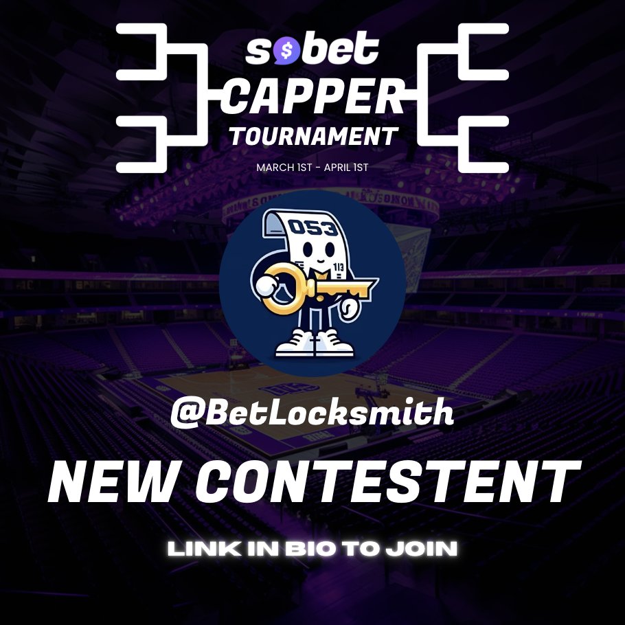 SoBet_app's tweet image. 4 new competitors have entered the SoBet Capper Tournament 👀 How we feeling @DrDereksPlays @BetLocksmith @_Johnibe @Dataman422 ??