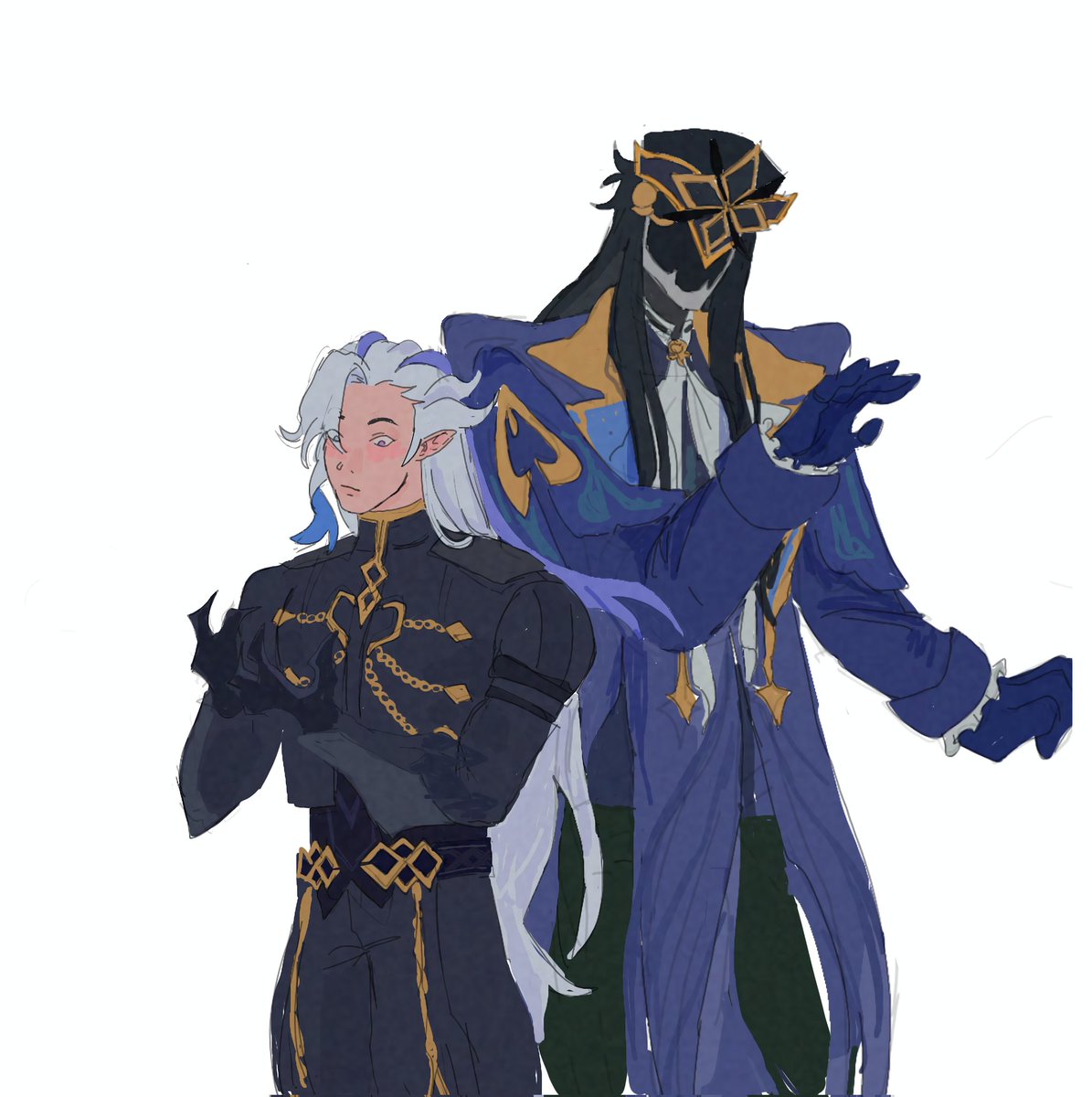 Neuvillette + Capitano 🔄 clothes
#GenshinImpact