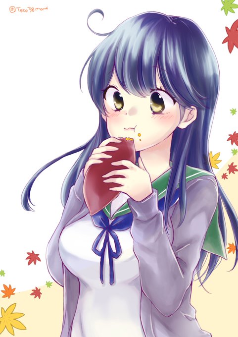 🍠
 #このタグ見た人は食べ物を持ったキャラを貼る 