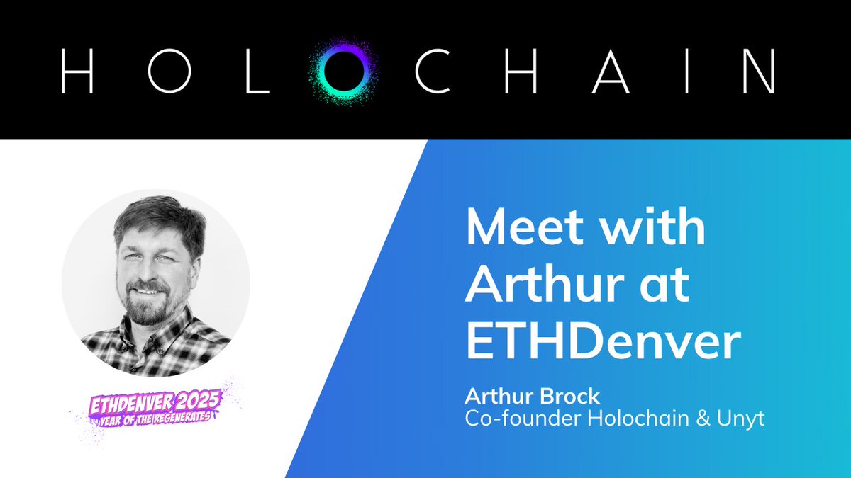 Holochain (@holochain) on Twitter photo Interested in HoloFuel V2 or mutual credit currencies?
Talk to <a href="/artbrock/">Arthur Brock</a> at <a href="/EthereumDenver/">ETHDenver 🏔🦬🦄</a> about Unyt.co and accounting systems for decentralized infrastructure that are immutable, transparent, and backed by productive capacity. #ETHDenver2025 #ETHDenver Interested in HoloFuel V2 or mutual credit currencies?
Talk to <a href="/artbrock/">Arthur Brock</a> at <a href="/EthereumDenver/">ETHDenver 🏔🦬🦄</a> about Unyt.co and accounting systems for decentralized infrastructure that are immutable, transparent, and backed by productive capacity. #ETHDenver2025 #ETHDenver