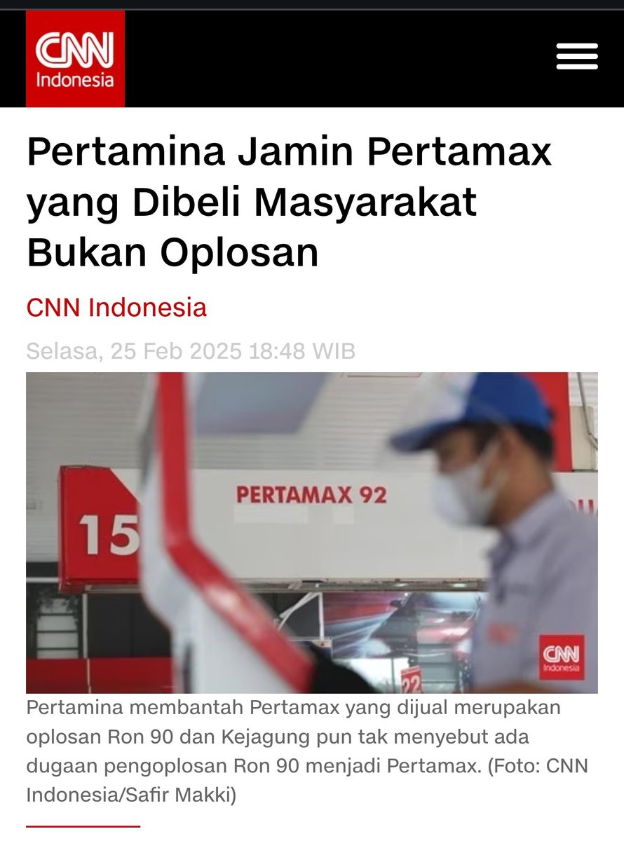 Ya emang bukan pertamax oplosan tapi pertalite yang dijual seharga pertamax.

1. Bilangnya RON92 tapi yang dibeli RON90.
2. Karena laporannya RON92 jadi di pembukuan ya RON92.
3. Dijual ke publik datanya RON92, padahal aslinya RON90.