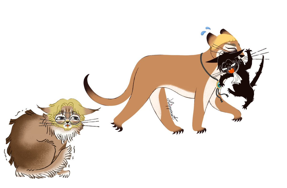 猫バージョン🐈🐈‍⬛🦧(?
ジーク猫は捏造です💦

#エルリ #eruri