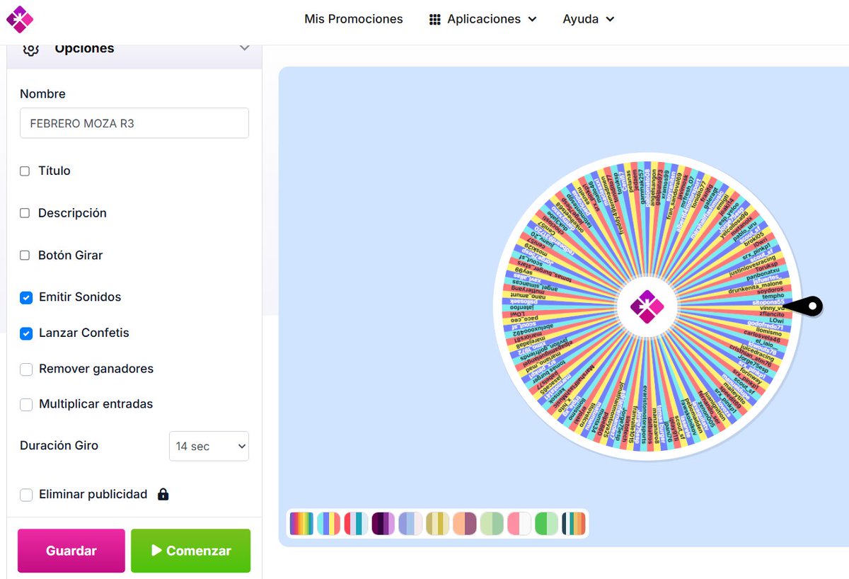 HOLA ... preparando el sorteo de la MOZA R3 del viernes .... SUERTE SEÑORES ...
