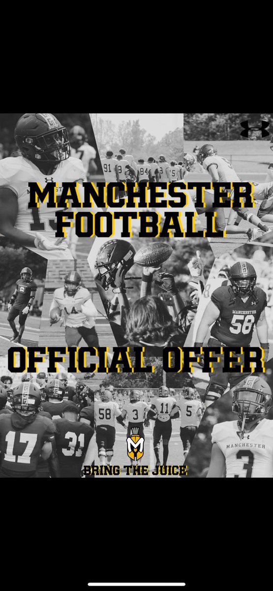 McNeilTravis14's tweet photo. Blessed to receive a Offer from Manchester University 💛 @CoachV_MU @CoachOdierno @Coach_Roberts1 @OviedoFBRecruit @Oviedo_Football @ToteEmTookEm https://t.co/MTBNsgKJTm