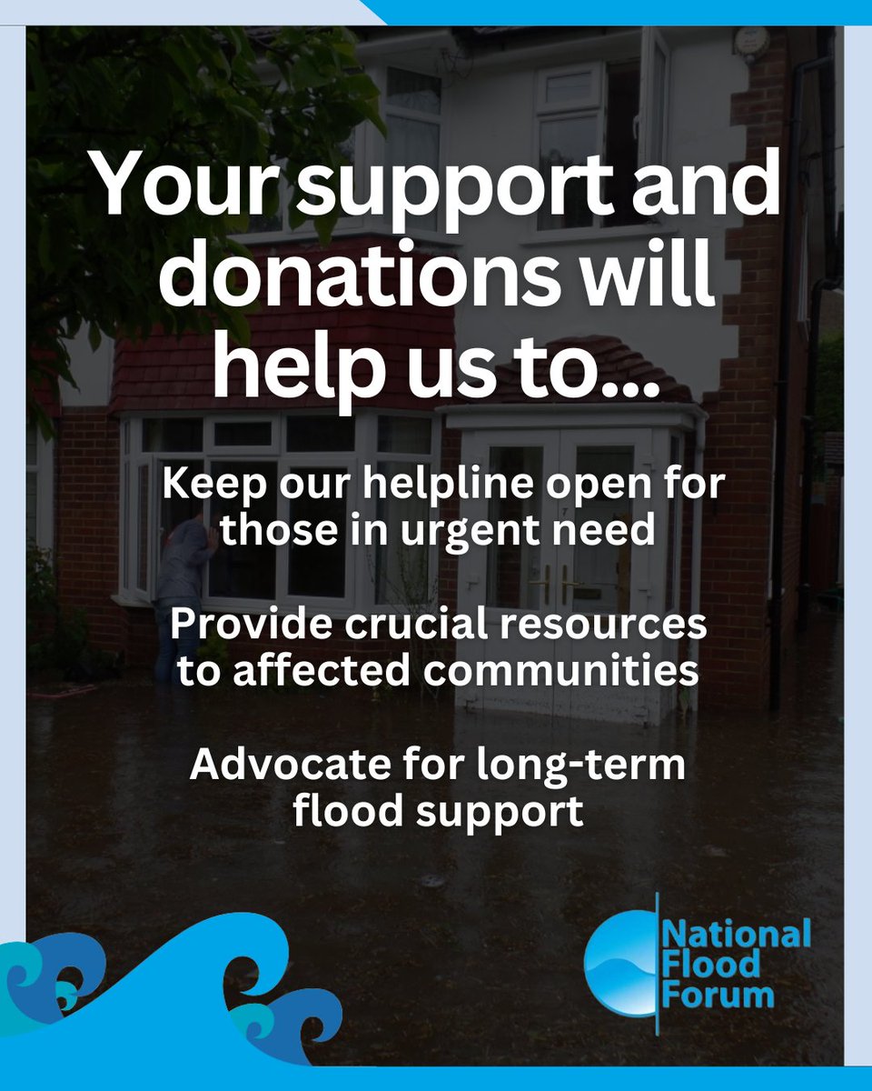 We provide vital support, resources, and a lifeline for those impacted by flooding. 

Every donation makes a difference, and allows us to continue our work in the community. 

Donate securely today: nationalfloodforum.org.uk

#Flooding #FloodSupport #FloodRelief