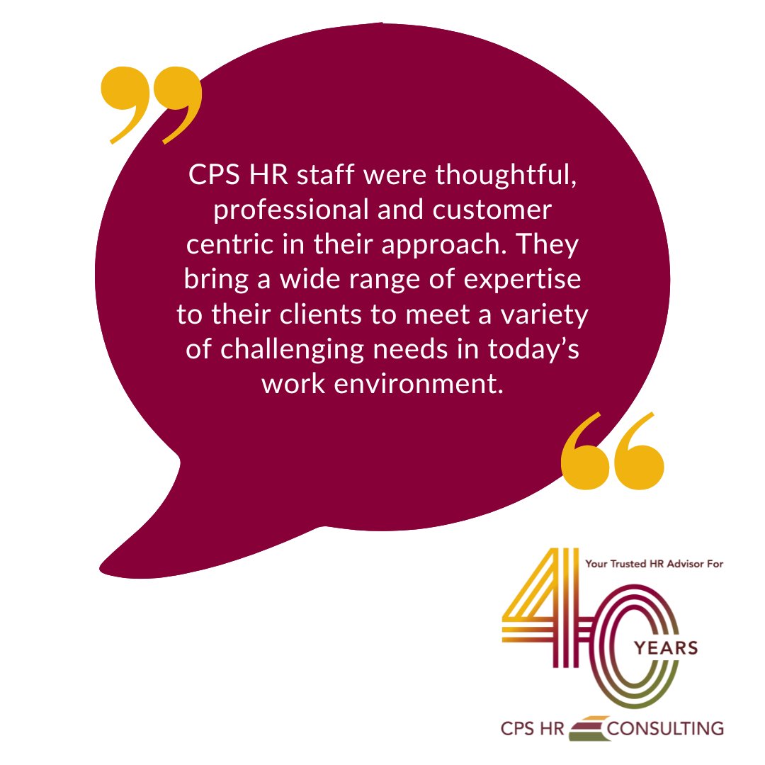 CPS HR has been a trusted partner in workforce solutions for 40 years. With expertise, professionalism, and a customer-first approach, we deliver results. See what our clients have to say!