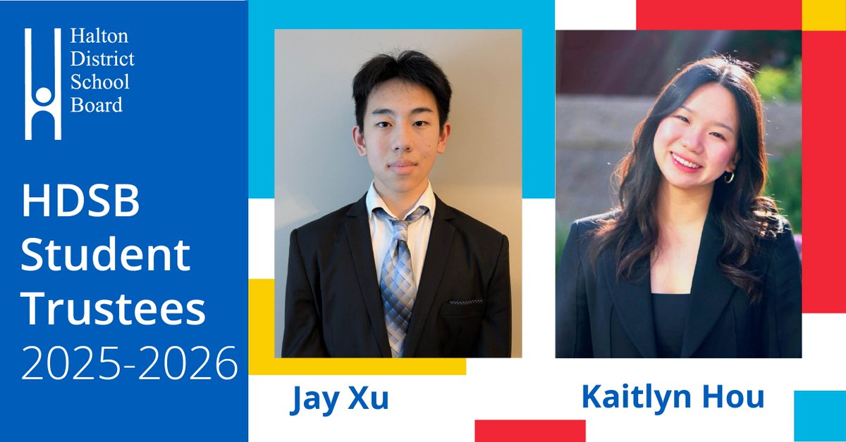 NEWS RELEASE🗞️: Halton District School Board welcomes Student Trustees for 2025-2026 school year.

➡️Read more: bit.ly/41eLRUq