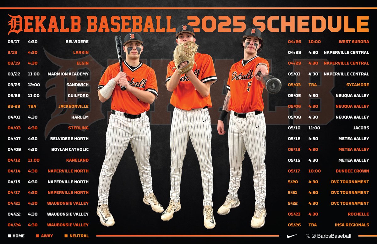 2025 Baseball Schedule ⚾️
