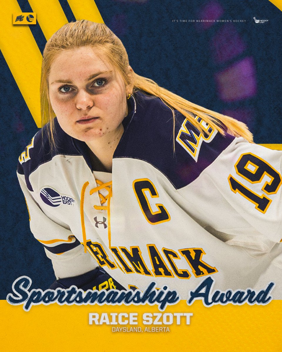 Leaving a lasting impression 〽️

Raice Szott is the 2025 Hockey East Sportsmanship Award recipient!

#GoMack x #TheWarriorWay