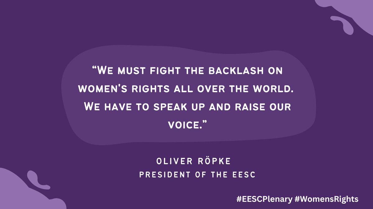 Gender equality is not just a priority of my mandate, it is a cornerstone of a fairer and stronger Europe.

We must dismantle systemic inequalities, combat gender-based violence and ensure no woman or girl faces discrimination.

#EESCPlenary #WomensRights #CSW69