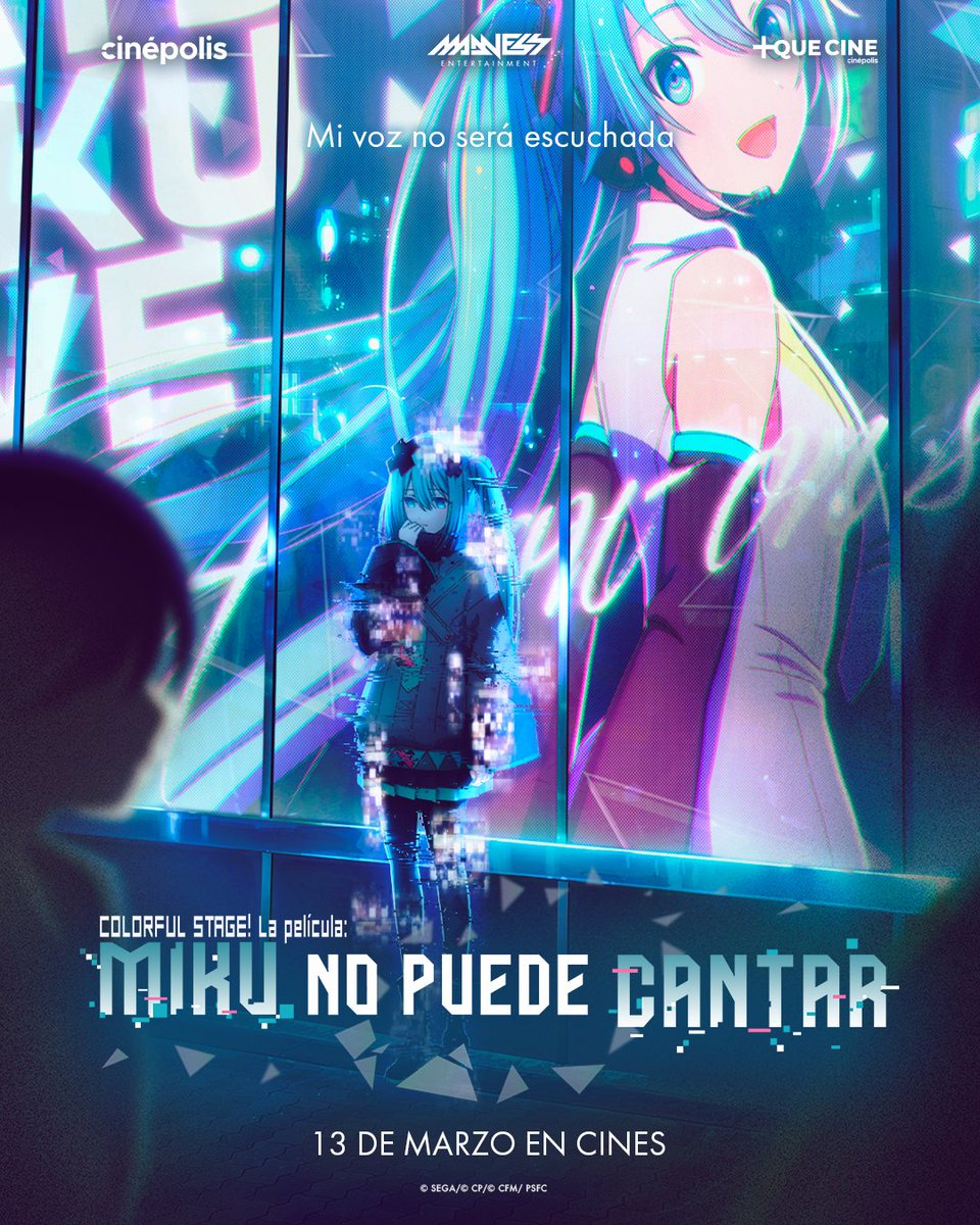 MasQueCineLatam's tweet photo. 🚨 ¡Preventa ya disponible! 👉 https://t.co/oSe0S0uU8C 🩵 Los mundos de Project Sekai llegan a la pantalla grande este 13 de marzo. 🎶 ¿Quién será tu acompañante para ver Colorful Stage! La Película? https://t.co/AImhnLRq8D
