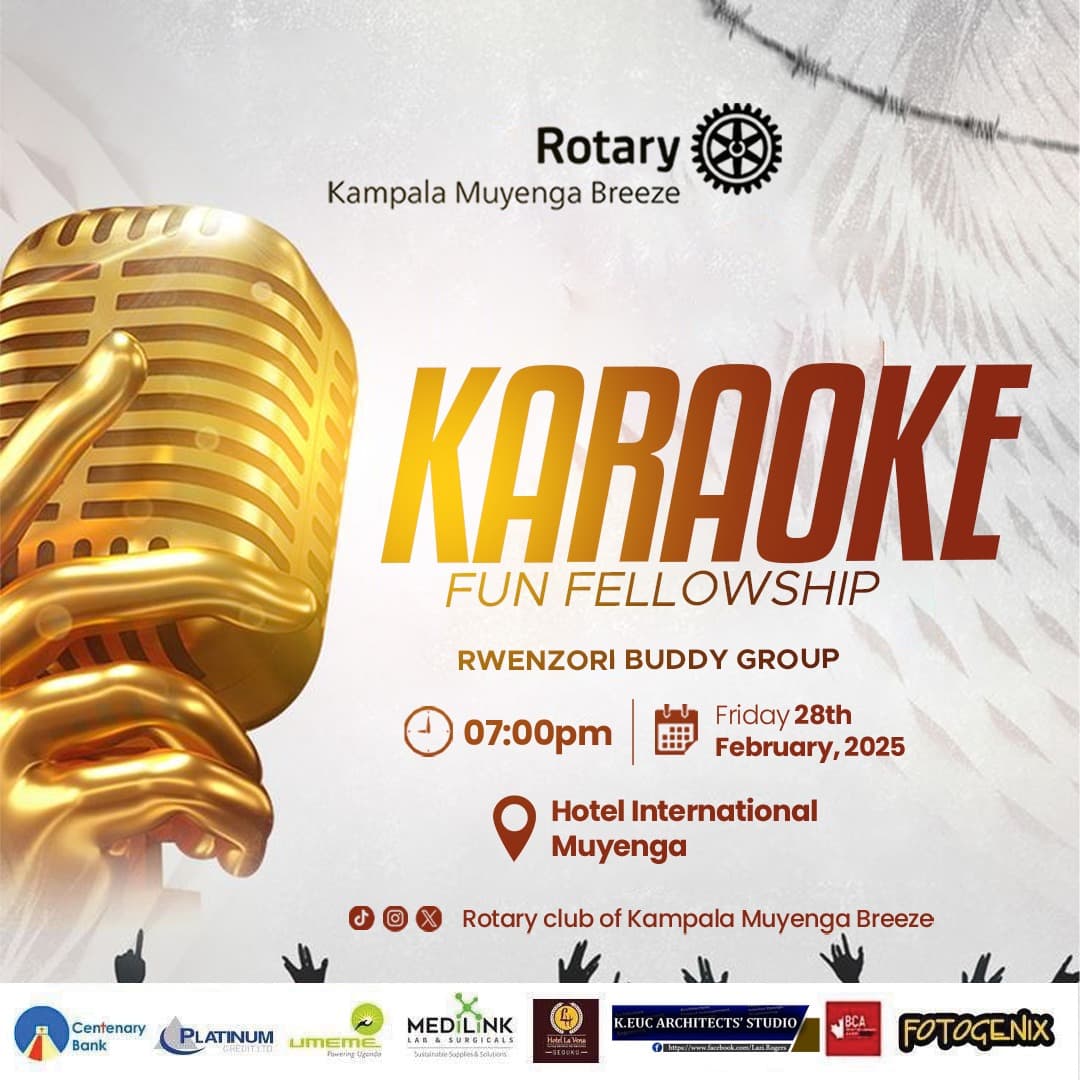 MuyengaBreeze's tweet image. End the month in the best way, with the Breezers, join the Cow Boy club for a fun filled Karaoke night🎤👩‍🎤

🕐 *Time: 7:00pm*
📅 *Date: 28th February 2025*
*🏨 Venue: Hotel International Muyenga*

*#Breezers*
*#CowboyClub*