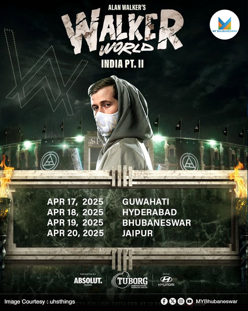 MYBBSR's tweet photo. ๐ฅ BHUBANESWAR, GET READY TO GO WILD! ๐ฅ
Global EDM icon "Alan Walker" is bringing his Walker World India Tour to Bhubaneswar on April 19.
Read more @ https://t.co/4baC6gp98V
#MYBhubaneswar - Share and stay updated.
#WalkerWorldIndia #AlanWalkerLive #alanwalker #Bhubaneswar https://t.co/jtANvb9FW5