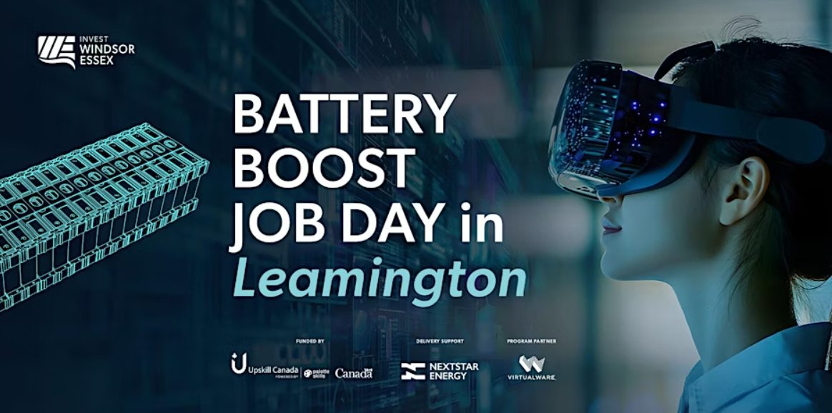 Attention, Leamington -- ✨ HAPPENING TODAY! ✨

🗓️ February 26th, 2025 - Leamington
⏰ Time: 12-4 p.m.
📍 Address: 249 Sherk St.

Registration Link: eventbrite.ca/e/battery-boos…