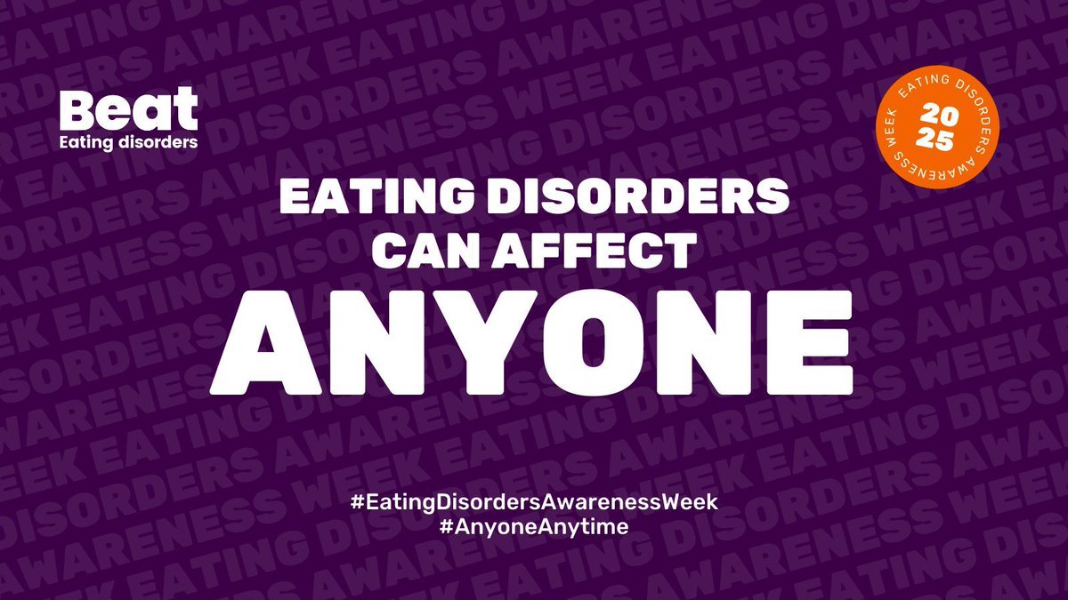 Greater Manchester Mental Health (@gmmh_nhs) on Twitter photo Eating disorders can affect anyone, regardless of age, gender, ethnicity, or background.
 
This Eating Disorders Awareness Week, take time to find out more about the signs and available support: buff.ly/3FNBgUS 
 
#EatingDisordersAwarenessWeek2025 #EDAW2025 #AnyoneAnytime Eating disorders can affect anyone, regardless of age, gender, ethnicity, or background.
 
This Eating Disorders Awareness Week, take time to find out more about the signs and available support: buff.ly/3FNBgUS 
 
#EatingDisordersAwarenessWeek2025 #EDAW2025 #AnyoneAnytime